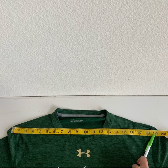 UNDER Armor University of South‎ Florida Men’s shirt, green gold Large - Picture 9 of 10